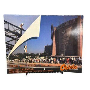 VTG 1991-92 Baltimore Orioles Calendar & Fan’s Guide | Camden-Yards Souvenir
